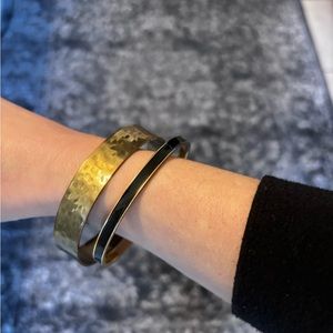 kate spade black gold bangle and extra bangle